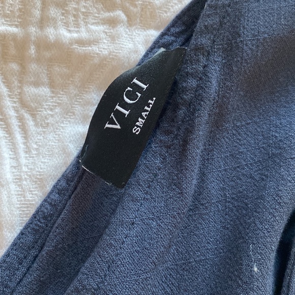 Vici garner romper- navy blue - Picture 4 of 4